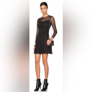 Rag and Bone Charlotte Black Swiss mesh Dress size 8